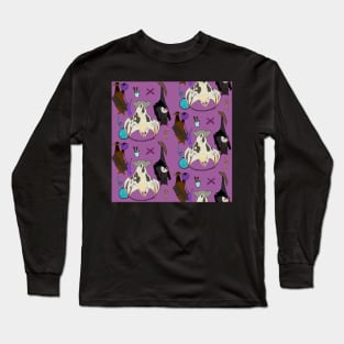 Craft Bats Wisteria Purple Knitting Crafty Sewing Embroidery Cross-Stitch Tatting Bats Long Sleeve T-Shirt